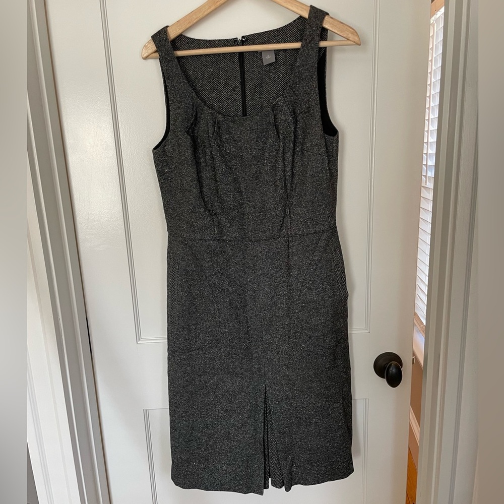 Chic Ann Taylor herringbone wool dress.